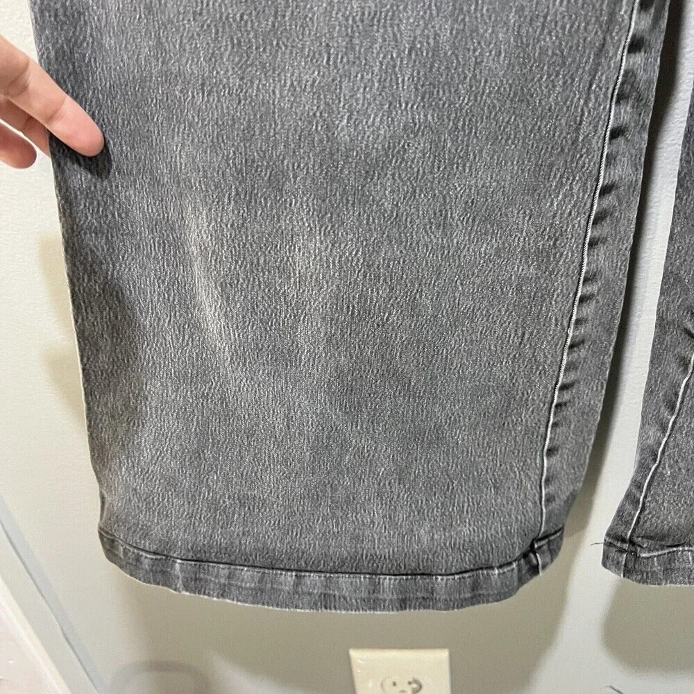 Y2K Women’s Wide Leg Gray Pants Mid-Rise Suede Belt Hippie Boho 10 Vintage - Picture 7 of 12